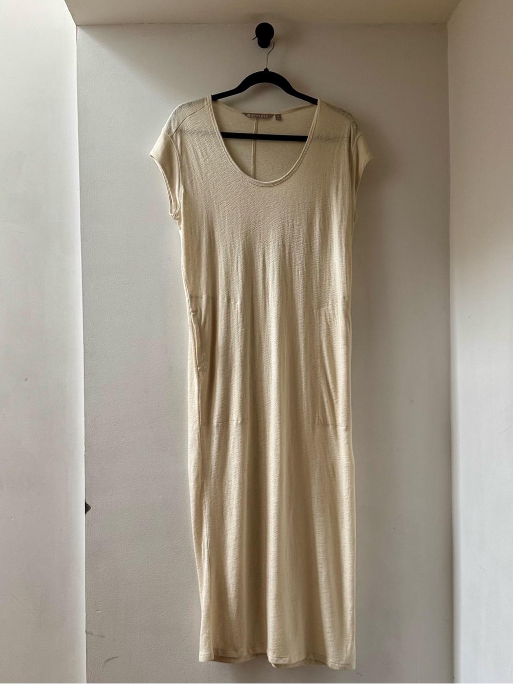 Athleta Cream Knit Top with Subtle Texture